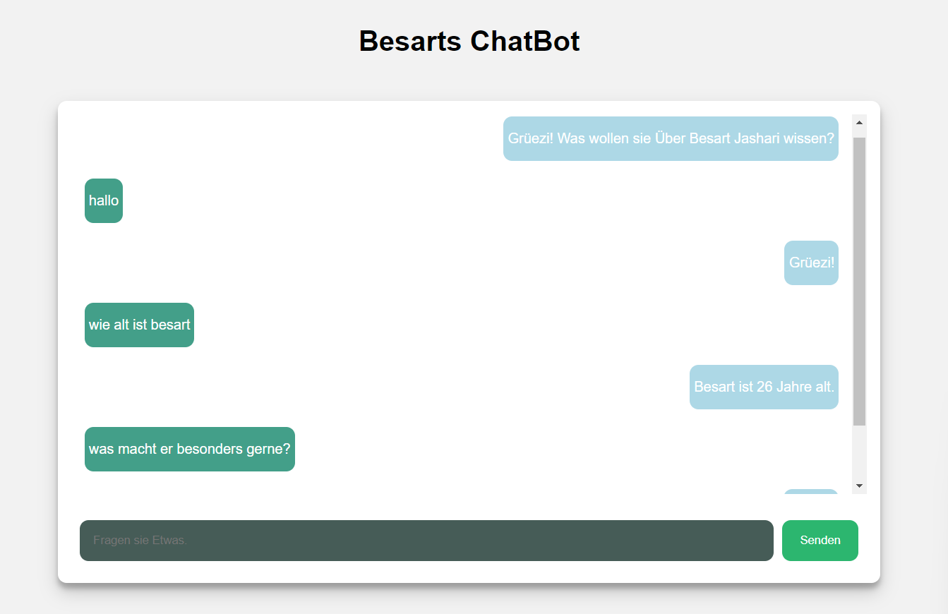 Erstes Projekt chatbot